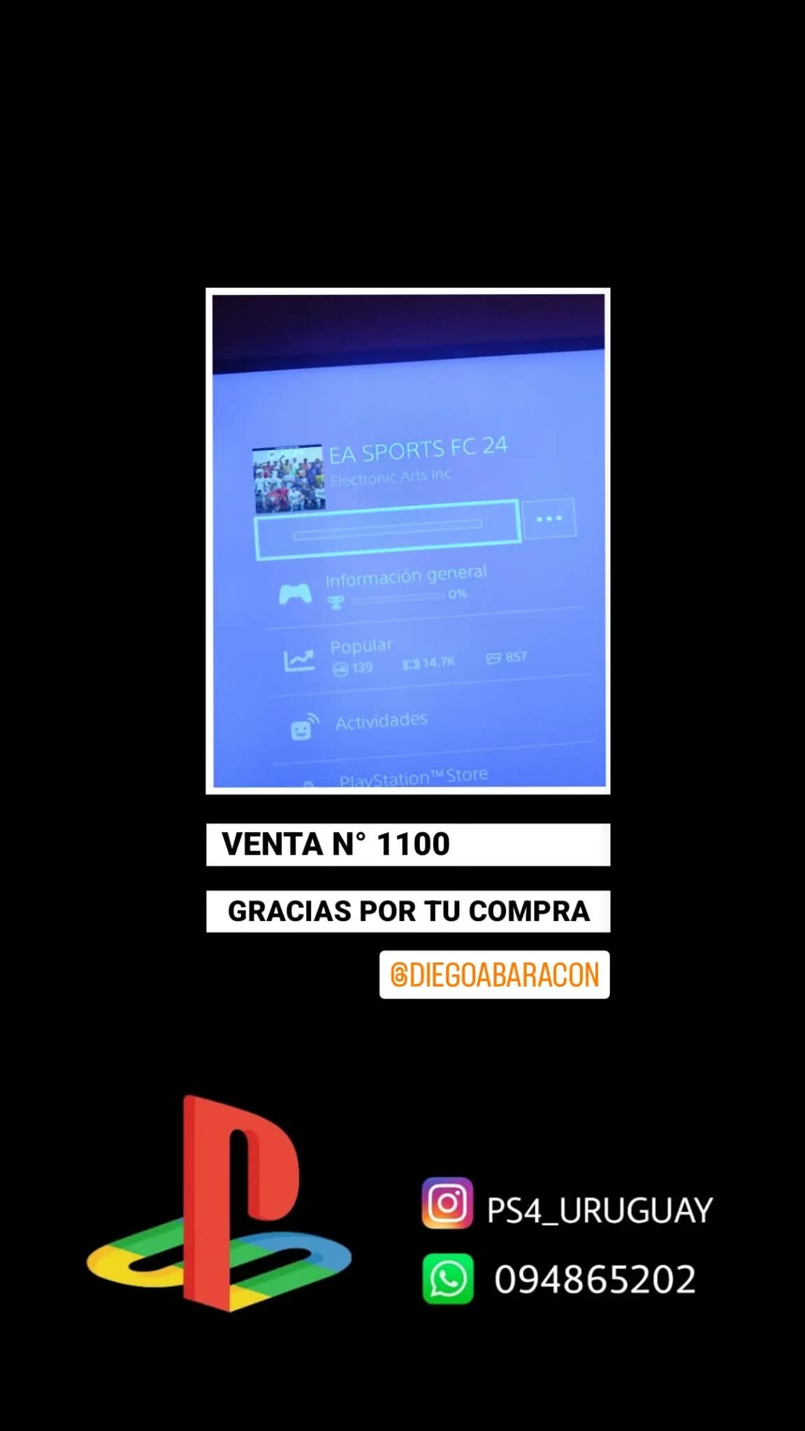 Comprobante de compra PS4Uruguay